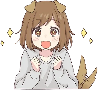 🤩-Cute Girl, Telegram Sticker