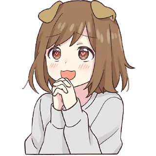😍-Cute Girl, Telegram Sticker