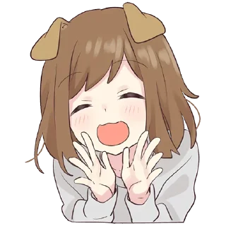 😅-Cute Girl, Telegram Sticker