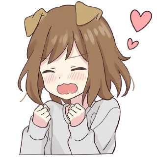 😳-Cute Girl, Telegram Sticker