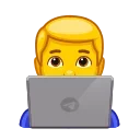 👨‍💻-Animated Emoji, Telegram Sticker