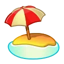 🏖-Animated Emoji, Telegram Sticker