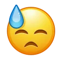 😓-Animated Emoji, Telegram Sticker