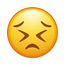 😣-Animated Emoji, Telegram Sticker