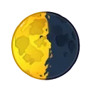 🌗-Animated Emoji, Telegram Sticker