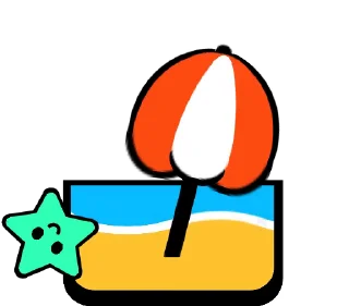 🏖-Anim Default Pins @BrawlStarsStik, Telegram Sticker