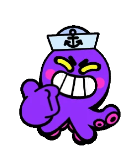 👍-Anim Default Pins @BrawlStarsStik, Telegram Sticker