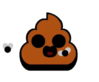 💩-Anim Default Pins @BrawlStarsStik, Telegram Sticker
