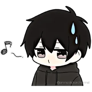 😅-ANIME BOY @animestickerchannel, Telegram Sticker