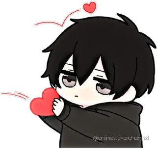 🥰-ANIME BOY @animestickerchannel, Telegram Sticker