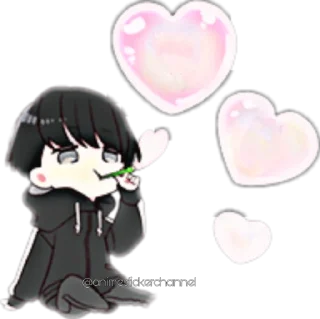 🥰-ANIME BOY @animestickerchannel, Telegram Sticker