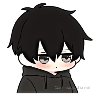 ☺️-ANIME BOY @animestickerchannel, Telegram Sticker