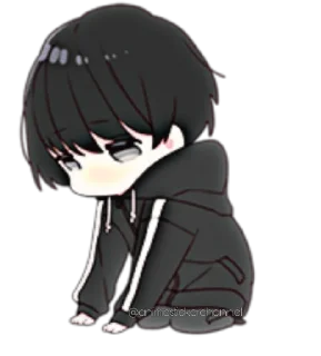 🥺-ANIME BOY @animestickerchannel, Telegram Sticker