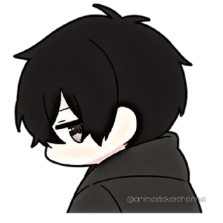 😒-ANIME BOY @animestickerchannel, Telegram Sticker
