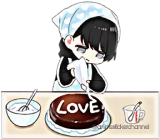 ☺️-ANIME BOY @animestickerchannel, Telegram Sticker