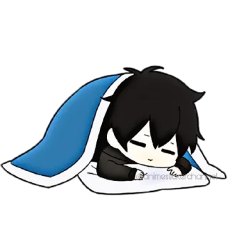 😴-ANIME BOY @animestickerchannel, Telegram Sticker