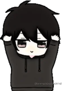 😁-ANIME BOY @animestickerchannel, Telegram Sticker
