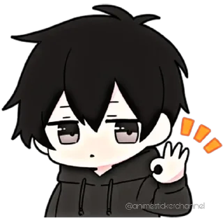 😁-ANIME BOY @animestickerchannel, Telegram Sticker