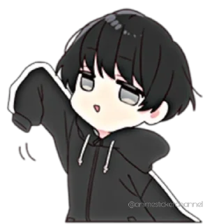 😁-ANIME BOY @animestickerchannel, Telegram Sticker