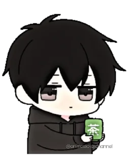 😶-ANIME BOY @animestickerchannel, Telegram Sticker