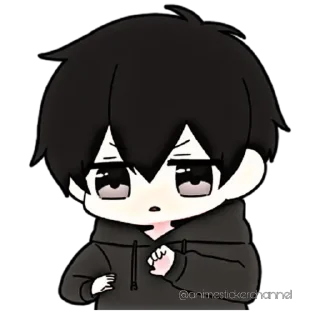 😰-ANIME BOY @animestickerchannel, Telegram Sticker