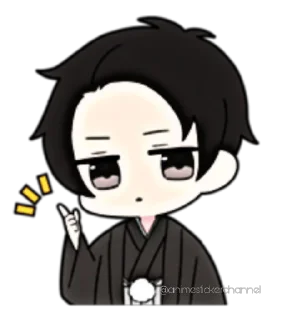😁-ANIME BOY @animestickerchannel, Telegram Sticker
