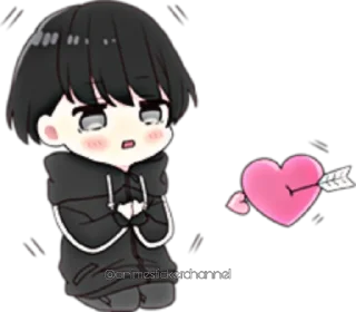 🥰-ANIME BOY @animestickerchannel, Telegram Sticker