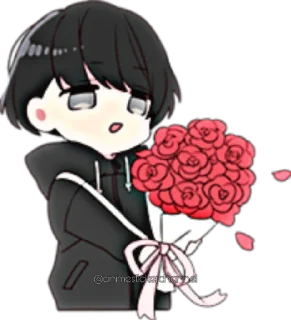 ☺️-ANIME BOY @animestickerchannel, Telegram Sticker