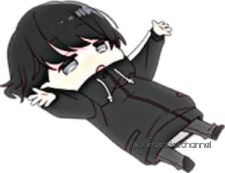 😊-ANIME BOY @animestickerchannel, Telegram Sticker