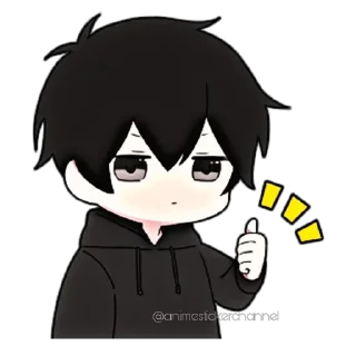 😁-ANIME BOY @animestickerchannel, Telegram Sticker