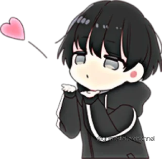 😘-ANIME BOY @animestickerchannel, Telegram Sticker