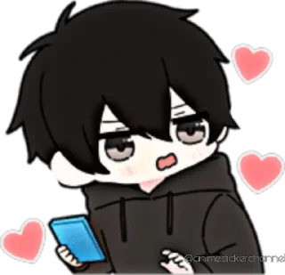 🥰-ANIME BOY @animestickerchannel, Telegram Sticker
