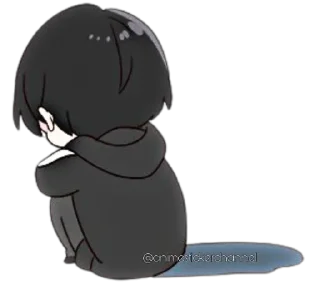 🥺-ANIME BOY @animestickerchannel, Telegram Sticker