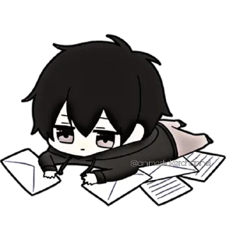☺️-ANIME BOY @animestickerchannel, Telegram Sticker