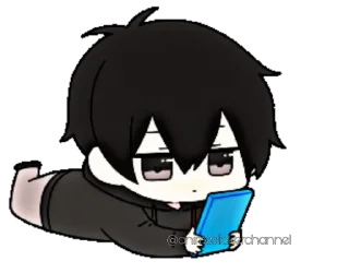 😁-ANIME BOY @animestickerchannel, Telegram Sticker