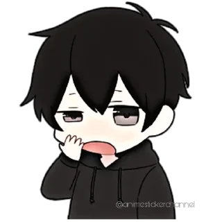 🥱-ANIME BOY @animestickerchannel, Telegram Sticker