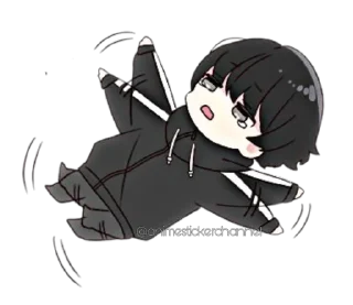 🥺-ANIME BOY @animestickerchannel, Telegram Sticker