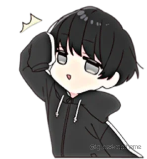 😊-ANIME BOY @animestickerchannel, Telegram Sticker