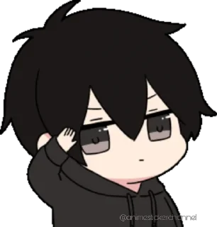 😁-ANIME BOY @animestickerchannel, Telegram Sticker