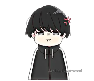 😡-ANIME BOY @animestickerchannel, Telegram Sticker