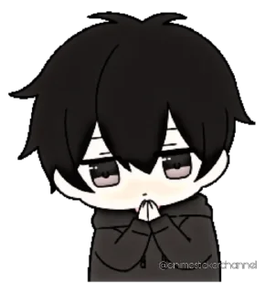 🥺-ANIME BOY @animestickerchannel, Telegram Sticker