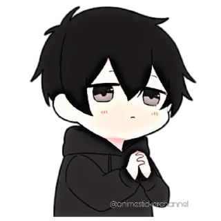 🙏-ANIME BOY @animestickerchannel, Telegram Sticker