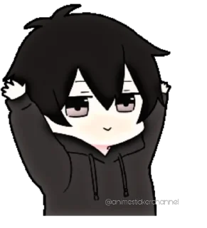 😁-ANIME BOY @animestickerchannel, Telegram Sticker