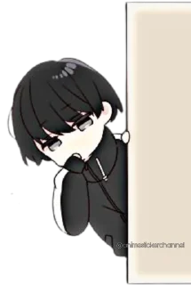 😶-ANIME BOY @animestickerchannel, Telegram Sticker