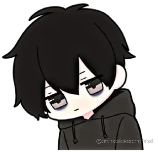 🙄-ANIME BOY @animestickerchannel, Telegram Sticker