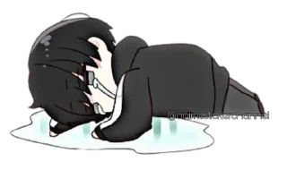 😭-ANIME BOY @animestickerchannel, Telegram Sticker
