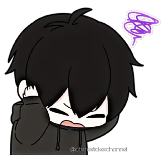 😵-ANIME BOY @animestickerchannel, Telegram Sticker