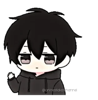 🙋‍♂-ANIME BOY @animestickerchannel, Telegram Sticker