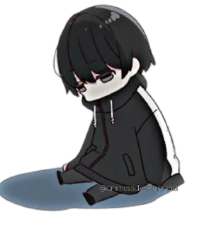 🥺-ANIME BOY @animestickerchannel, Telegram Sticker