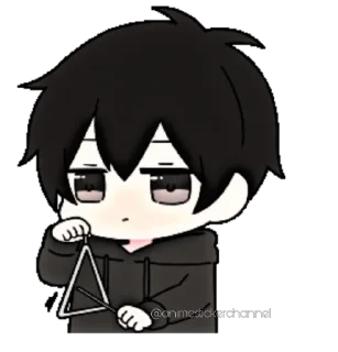😊-ANIME BOY @animestickerchannel, Telegram Sticker